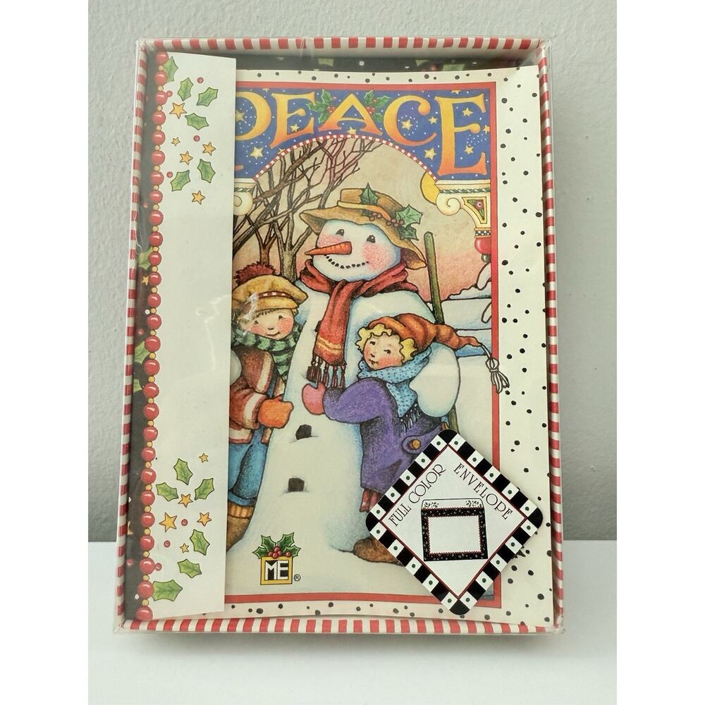 NEW (15) Mary Engelbreit Christmas Cards 7X5" ~ And Joy Always Happy Holidays